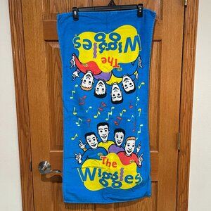 Vtg 2003 The Wiggles Children's 100% Cotton Blue Bath Towel